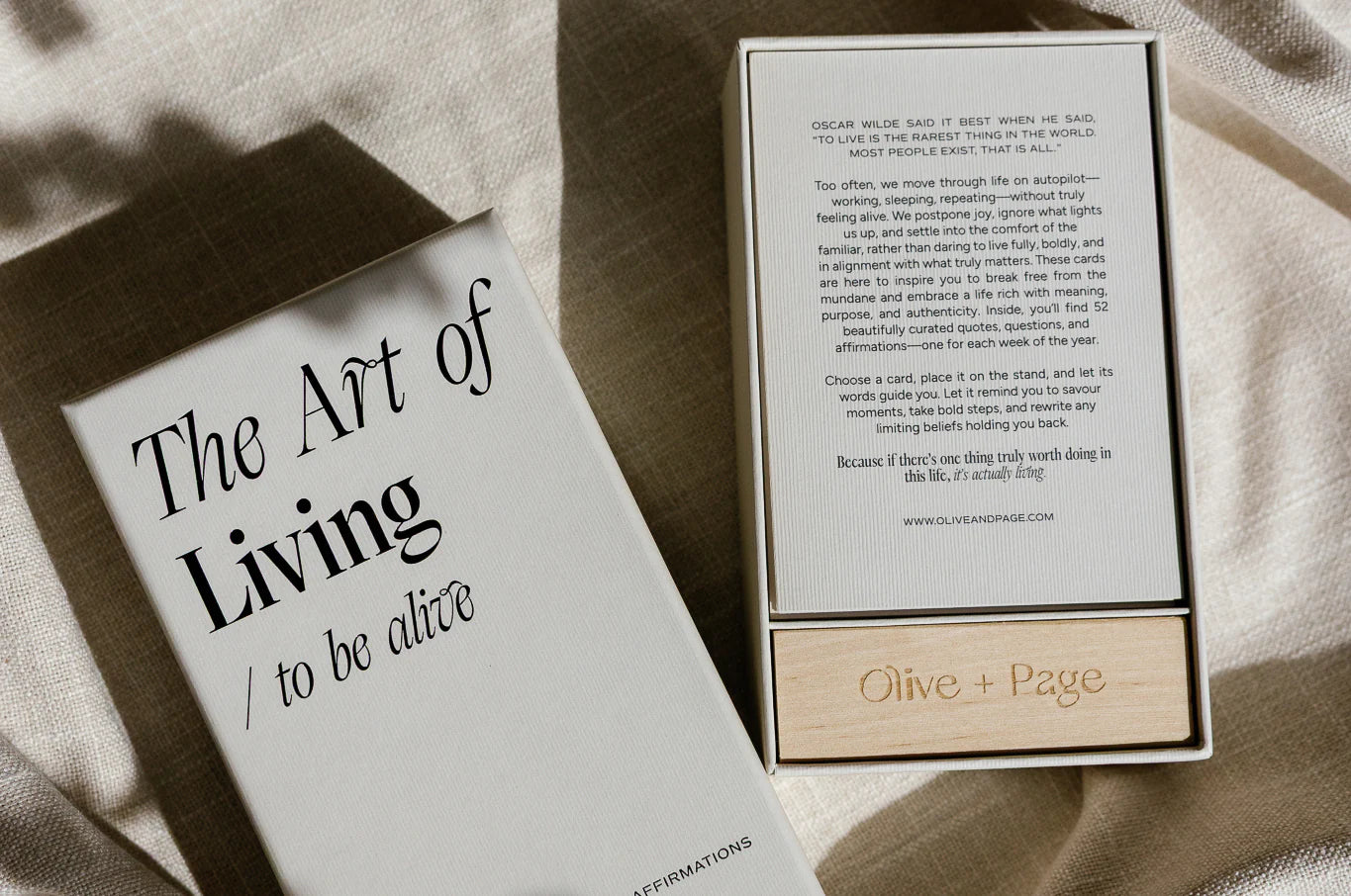Olive & Page The Art of Living / to be alive Card Deck