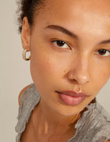 Pilgrim Aspen Recycled Crystal Hoops Gold Plated