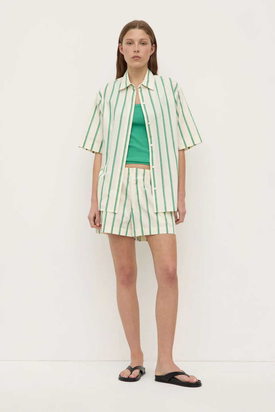 Assembly Label Agnes Stripe Short Butter/Bright Green
