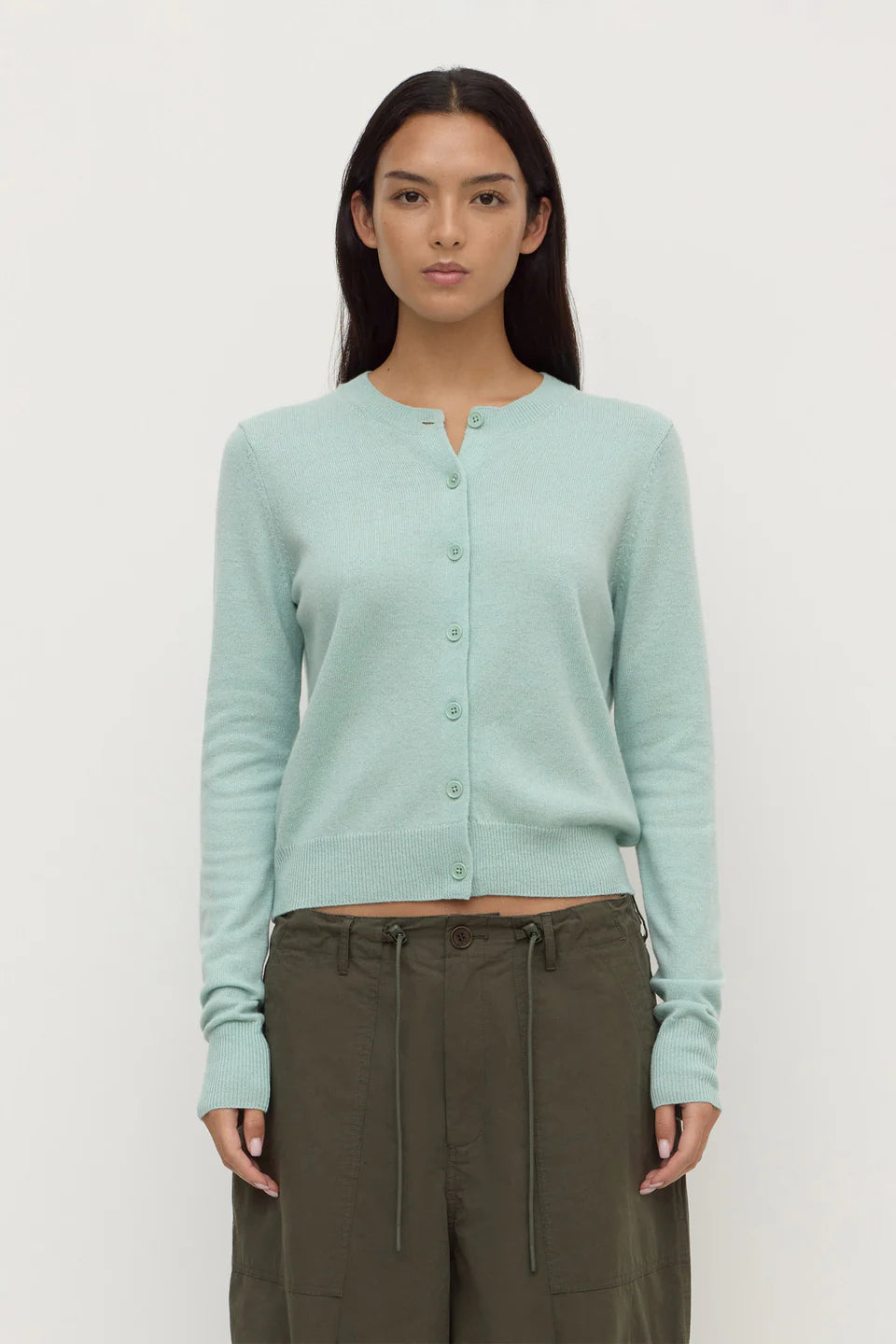 Assembly Label Benny Knit Cardigan Mint