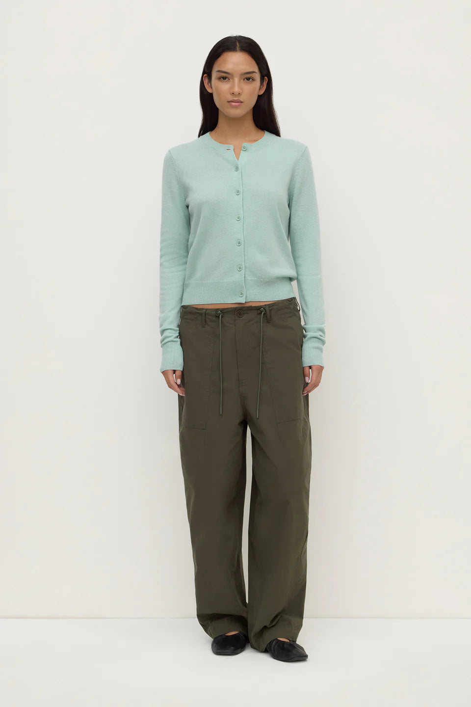 Assembly Label Benny Knit Cardigan Mint