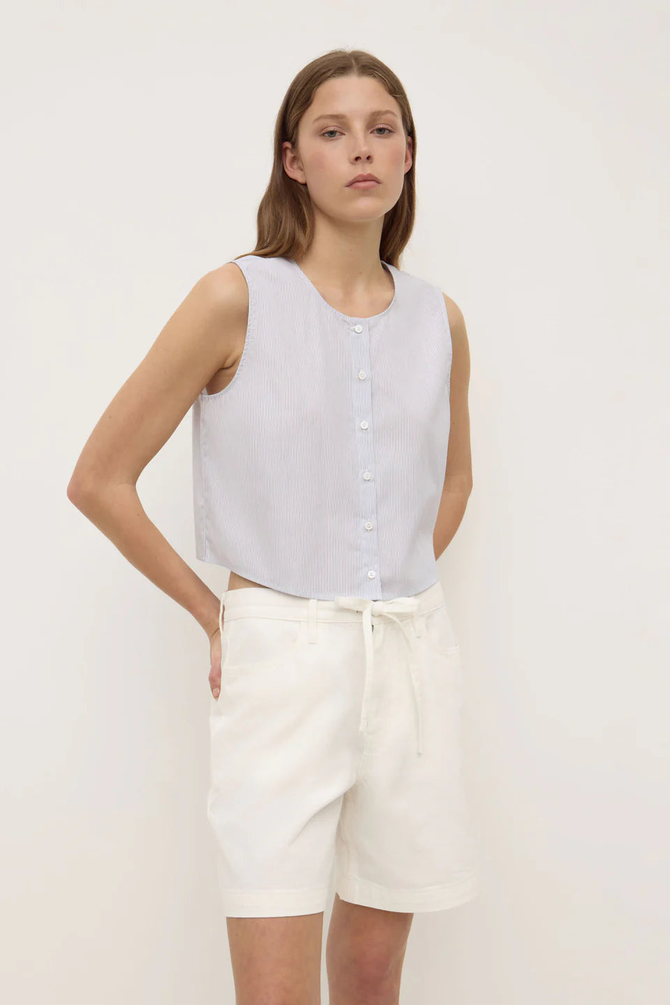 Assembly Label Bobby Twill Midrise Short Antique White