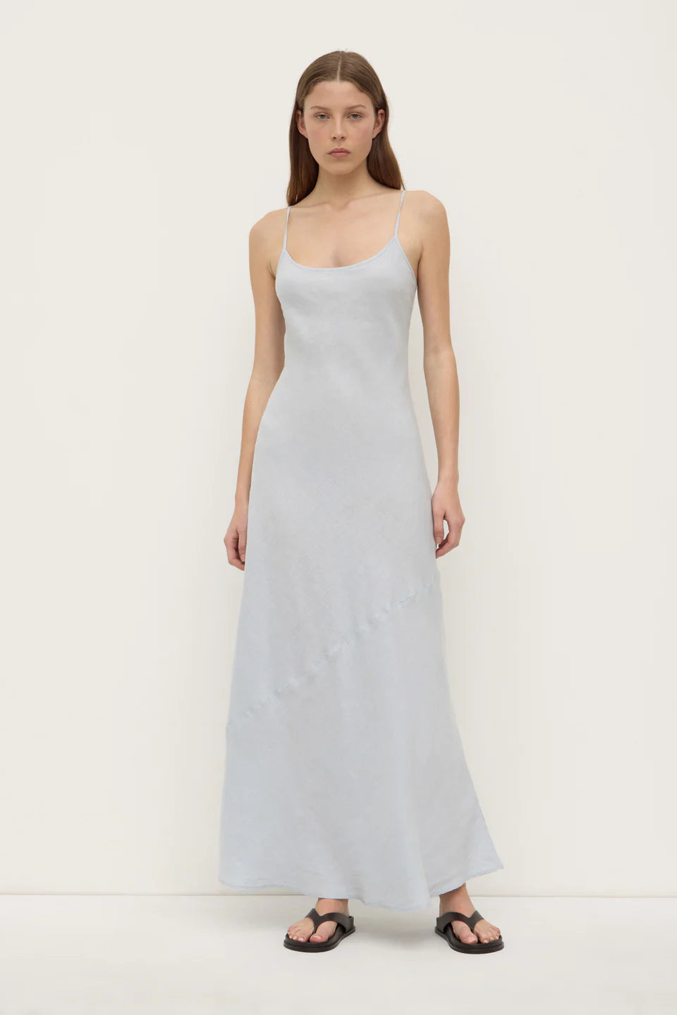 Assembly Label Colette Linen Slip Dress Cloud