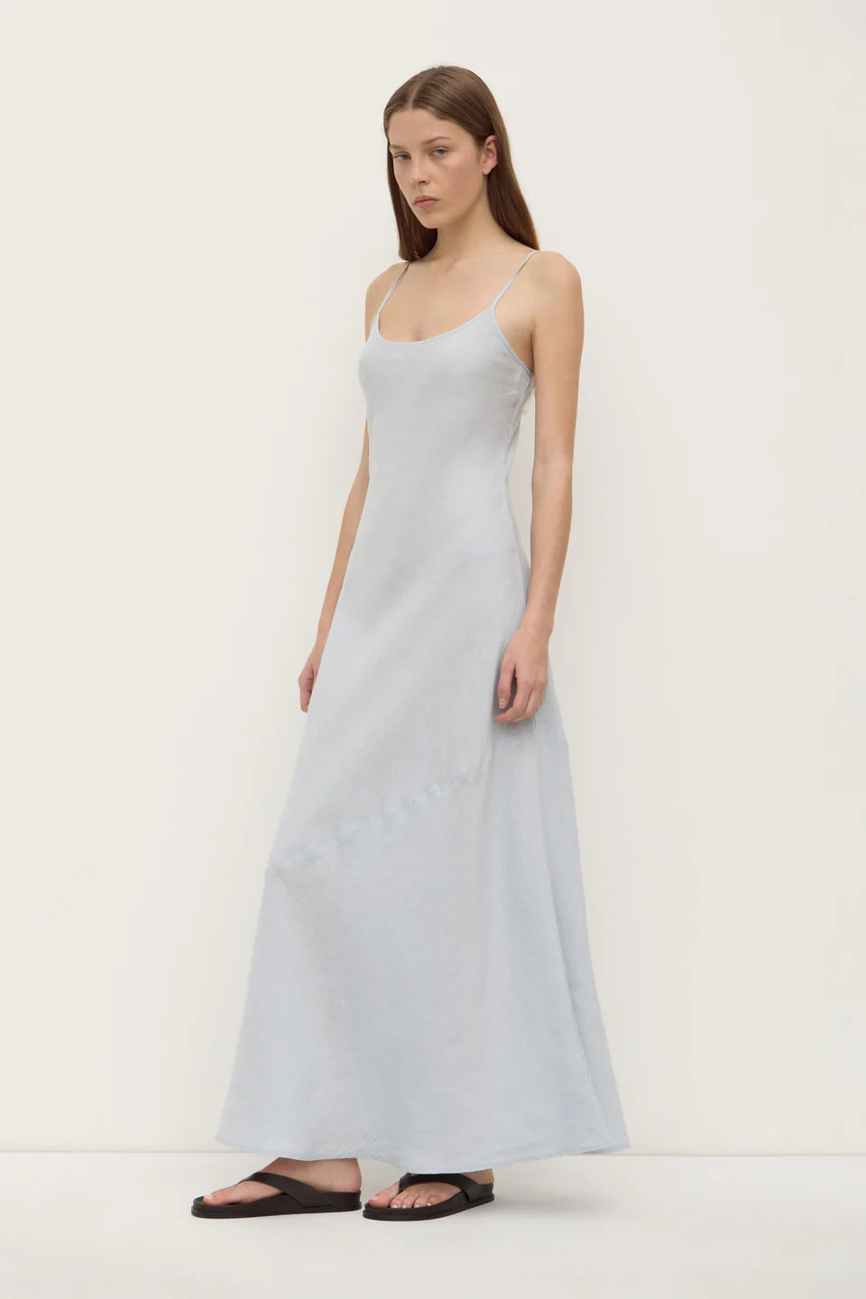 Assembly Label Colette Linen Slip Dress Cloud
