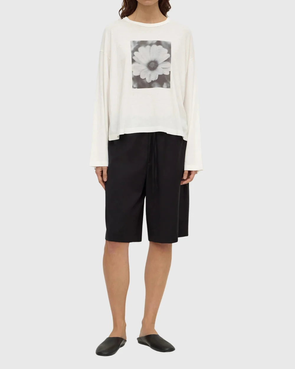 Assembly Label Flora Long Sleeve Tee Antique White
