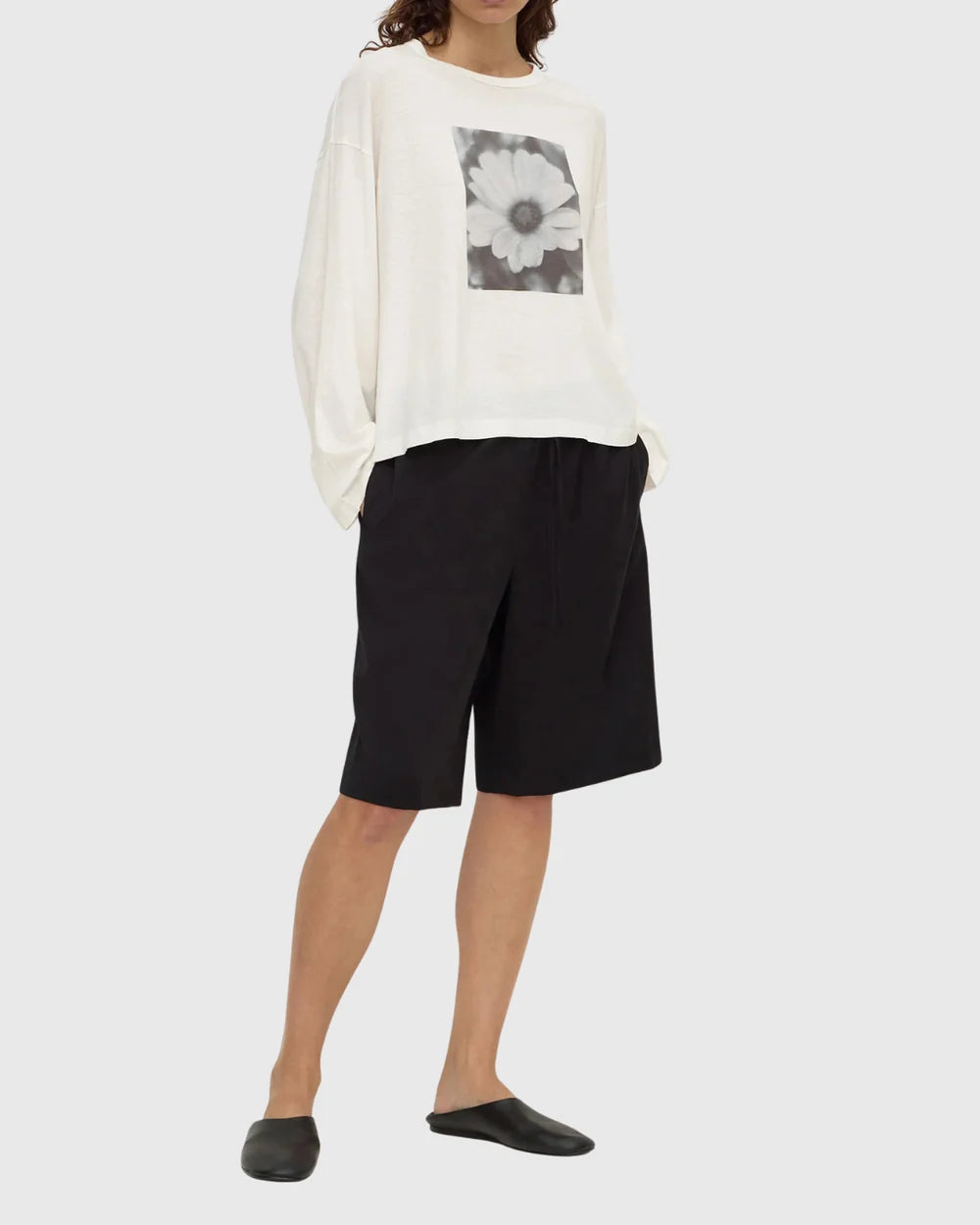 Assembly Label Flora Long Sleeve Tee Antique White