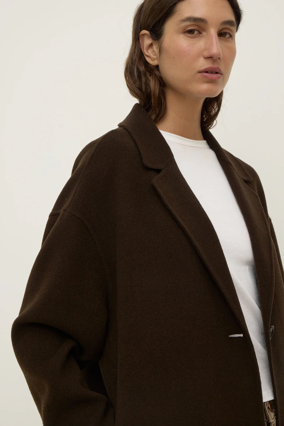 Assembly Label Jenna Wool Jacket Dark Choc