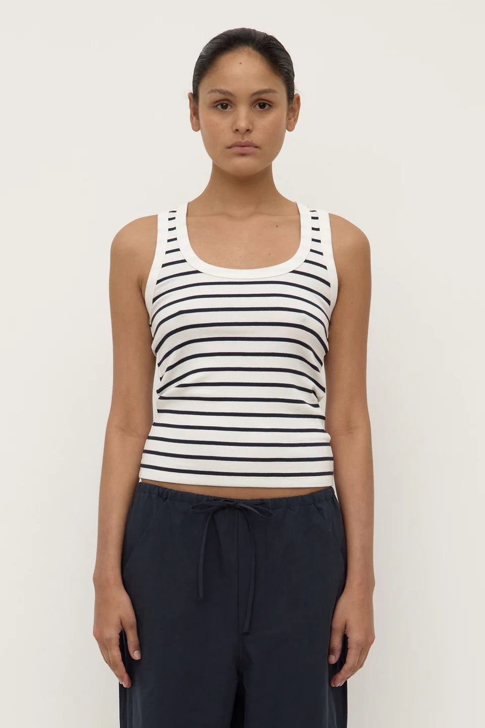 Assembly Label Leony Stripe Tank True Navy/Antique White