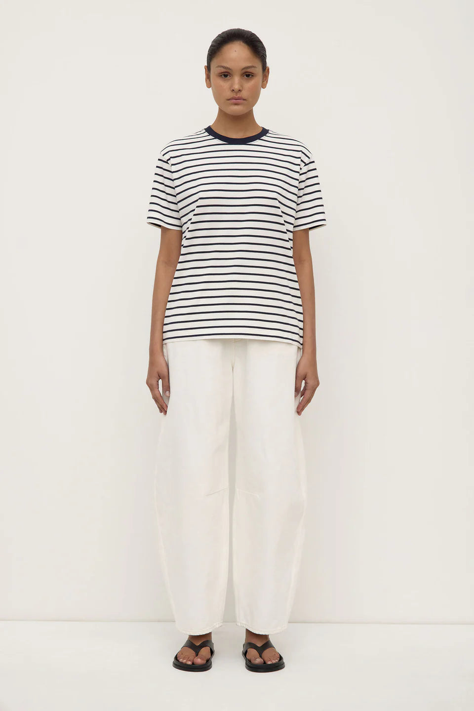Assembly Label Leony Stripe Tee True Navy/Antique White