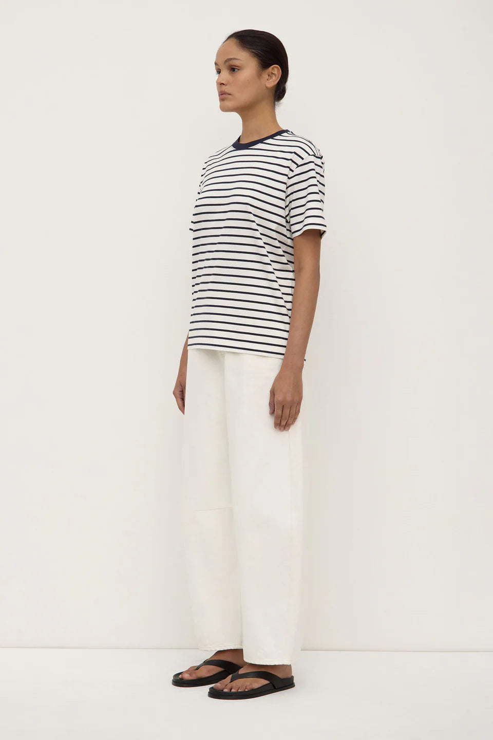 Assembly Label Leony Stripe Tee True Navy/Antique White