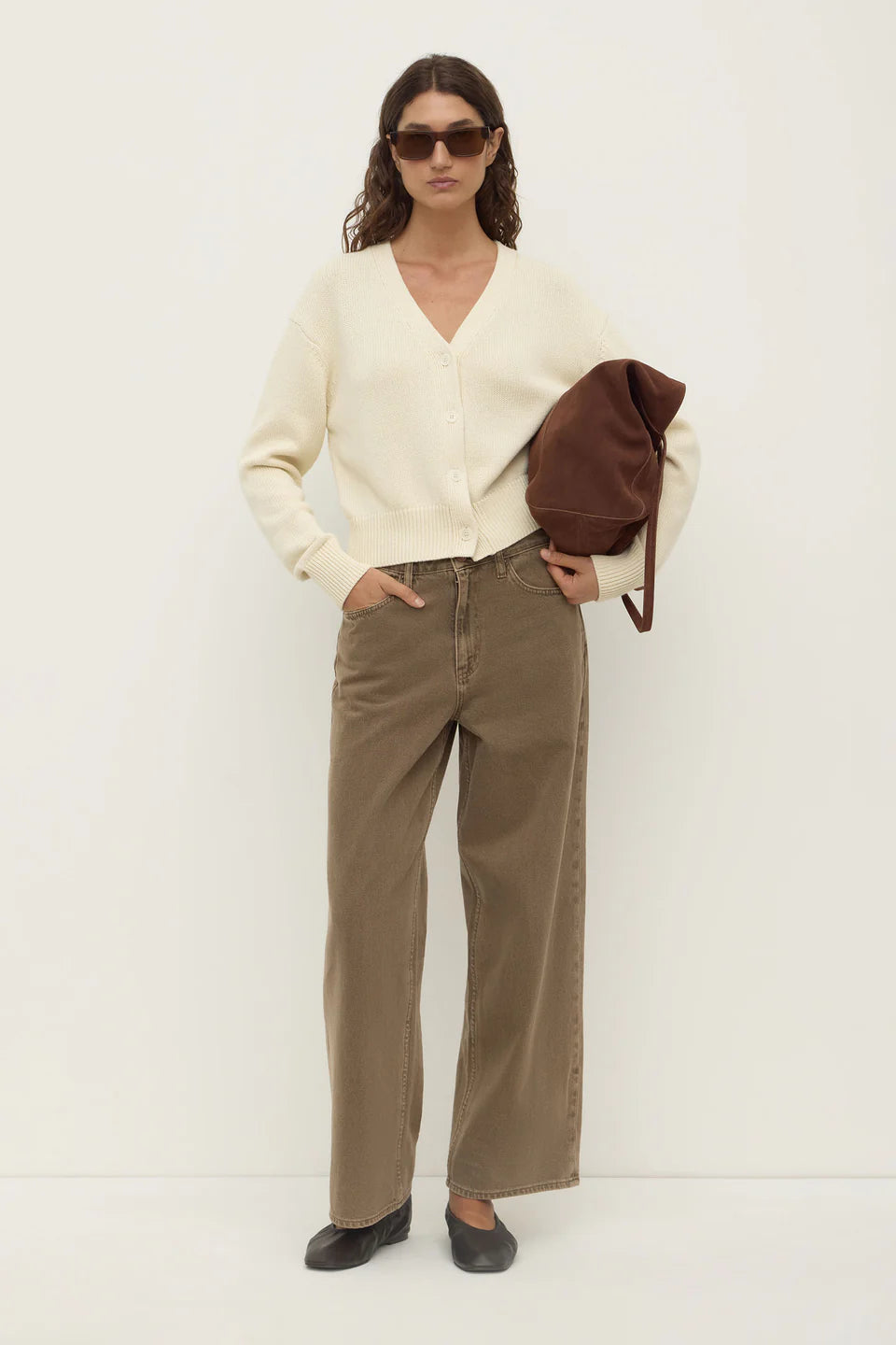 Assembly Label Meri Knit Cardigan Cream