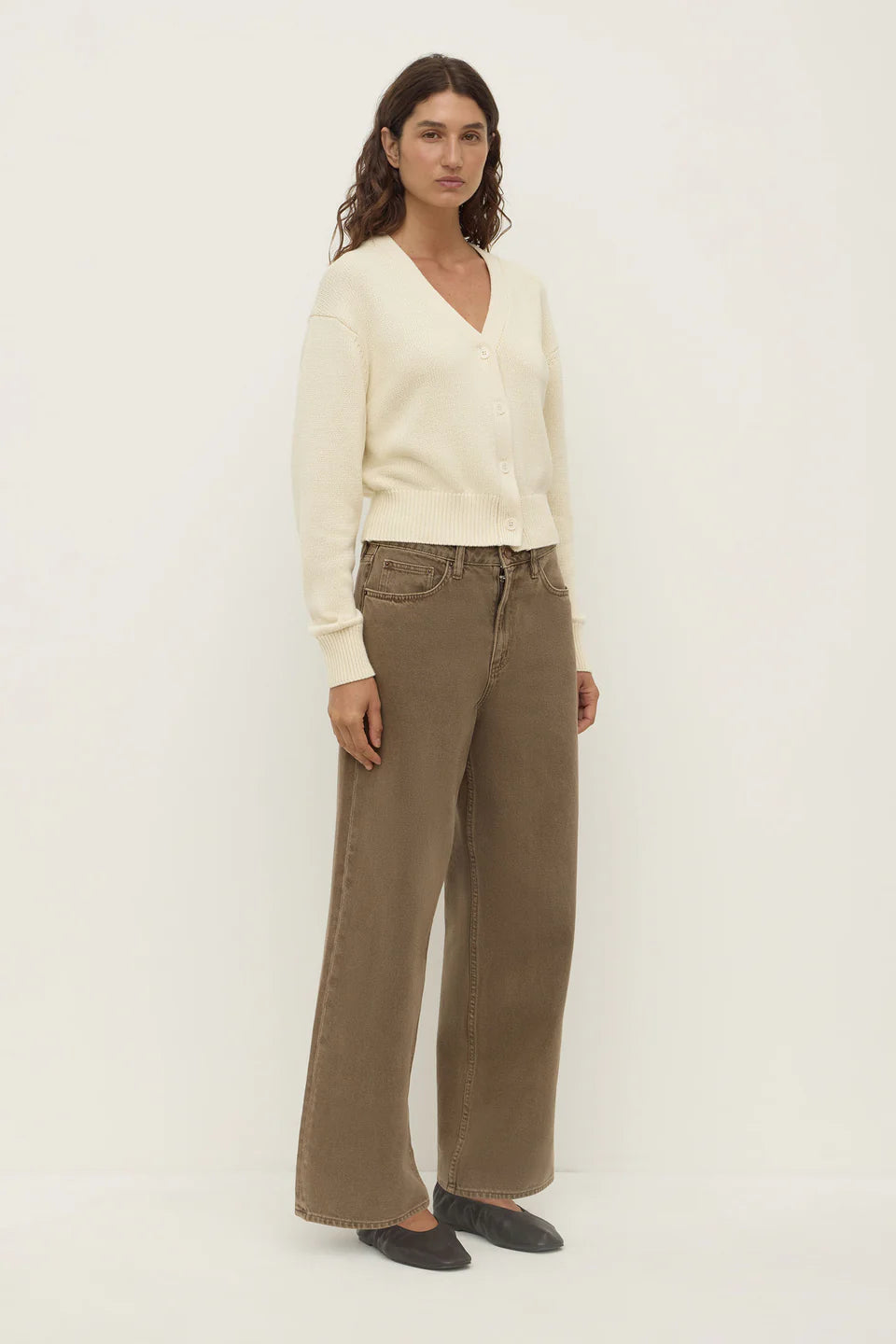 Assembly Label Meri Knit Cardigan Cream