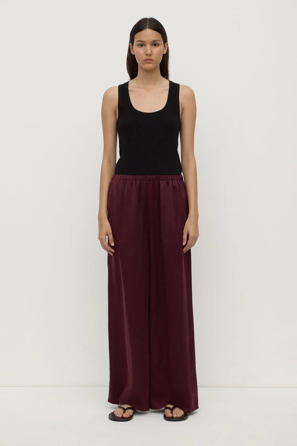 Assembly Label Pippa Silk Pant Merlot