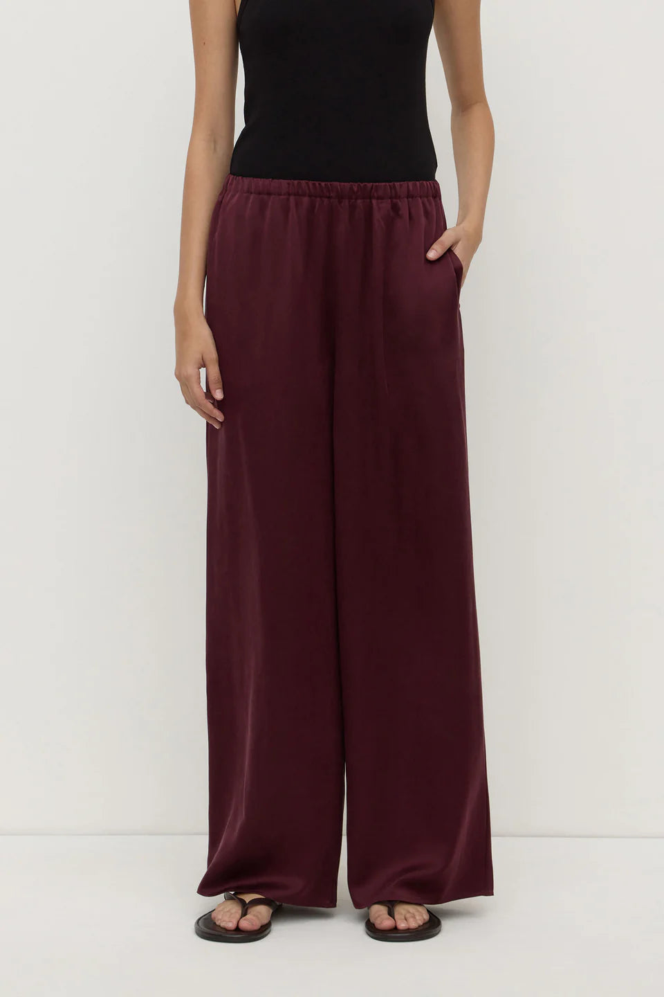 Assembly Label Pippa Silk Pant Merlot