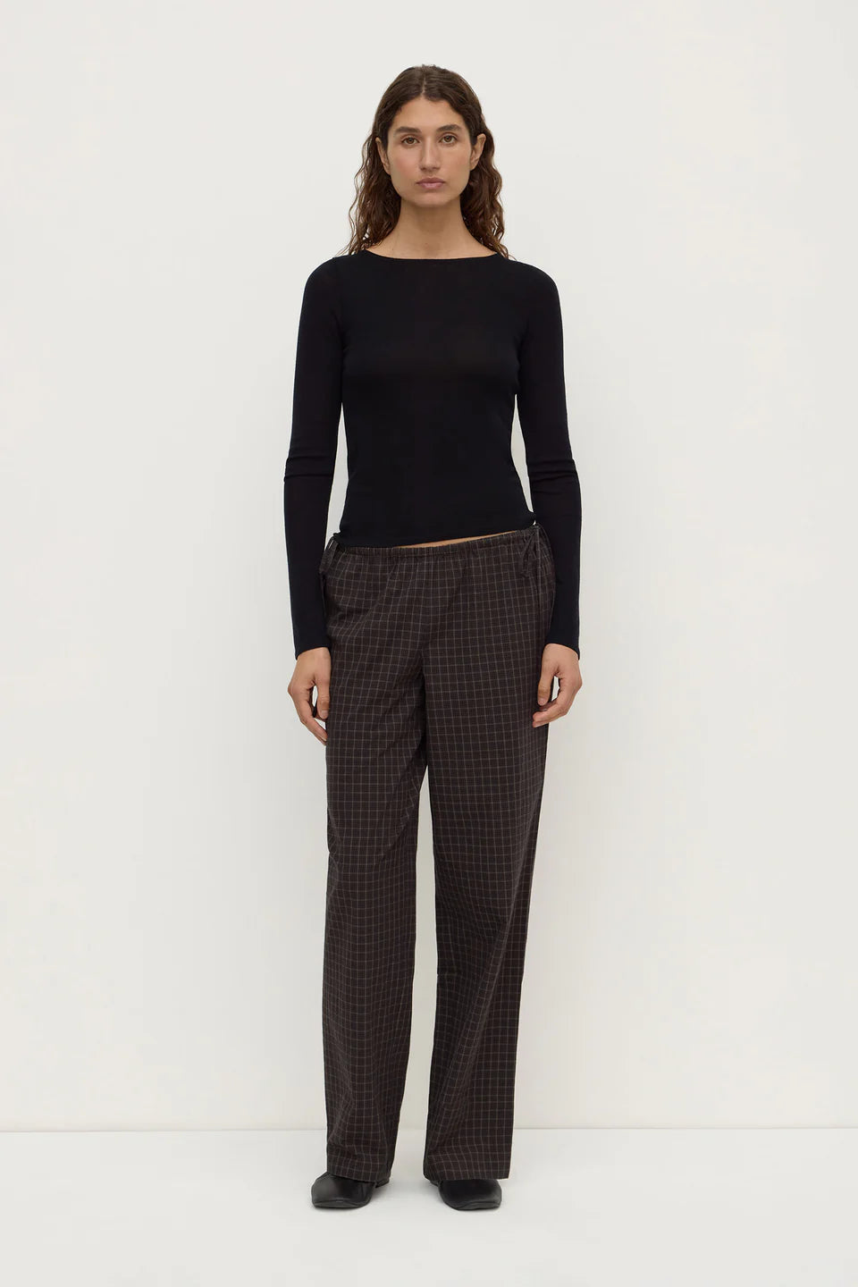 Assembly Label Tatiana Wool Long Sleeve Top Black