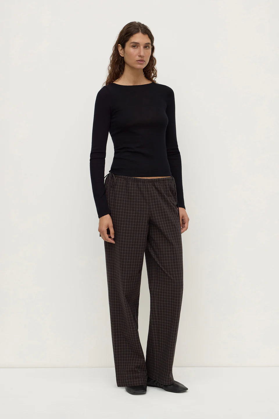 Assembly Label Tatiana Wool Long Sleeve Top Black