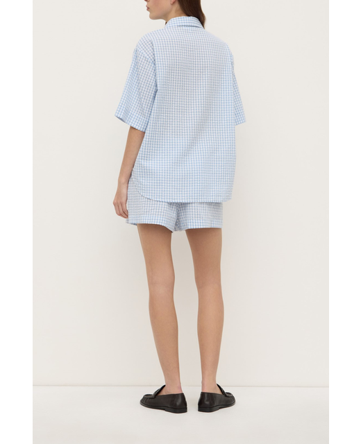 Assembly Label Ainslee Short Sleeve Shirt Blue Check