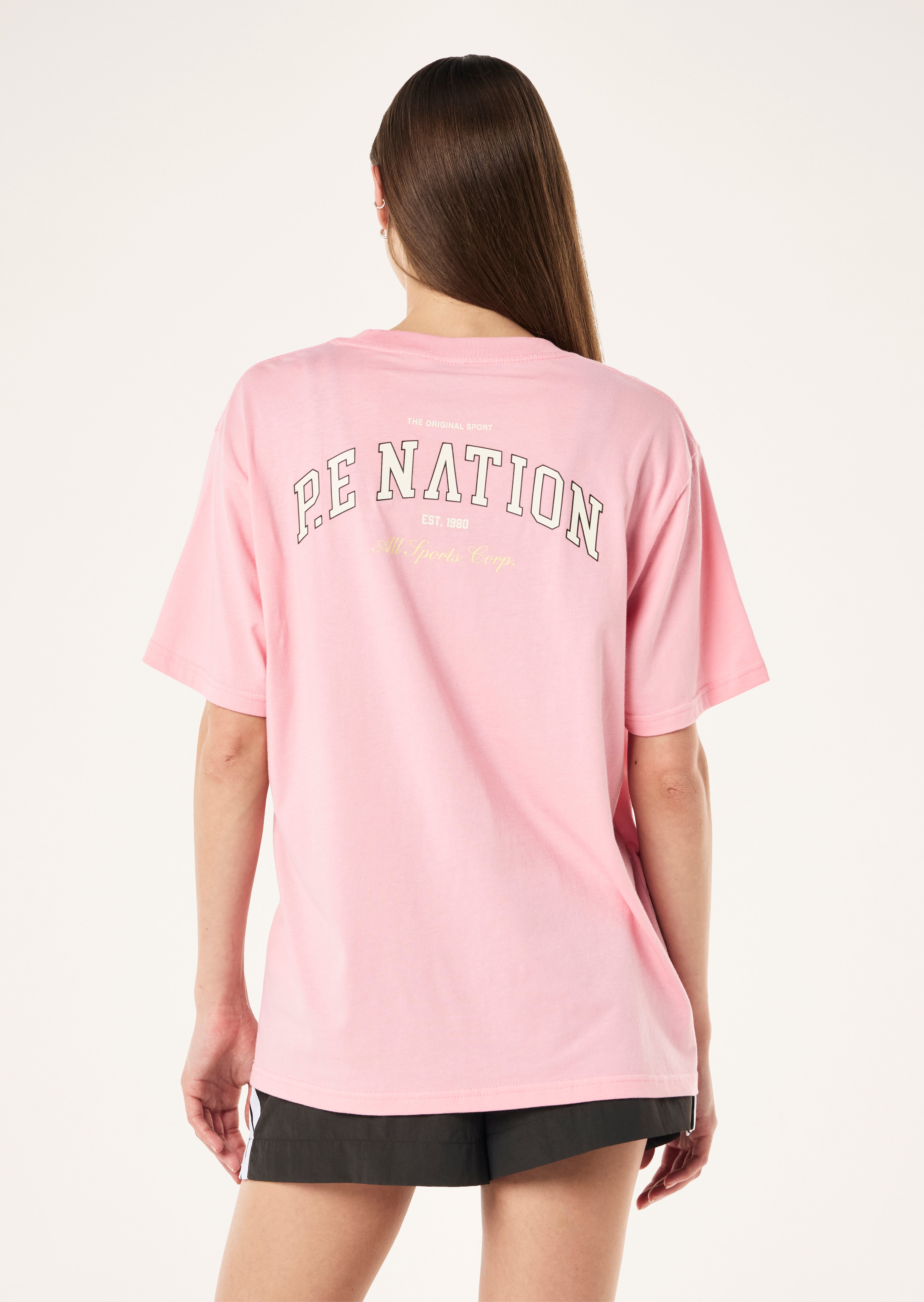 P.E Nation Base Tee Candy Pink