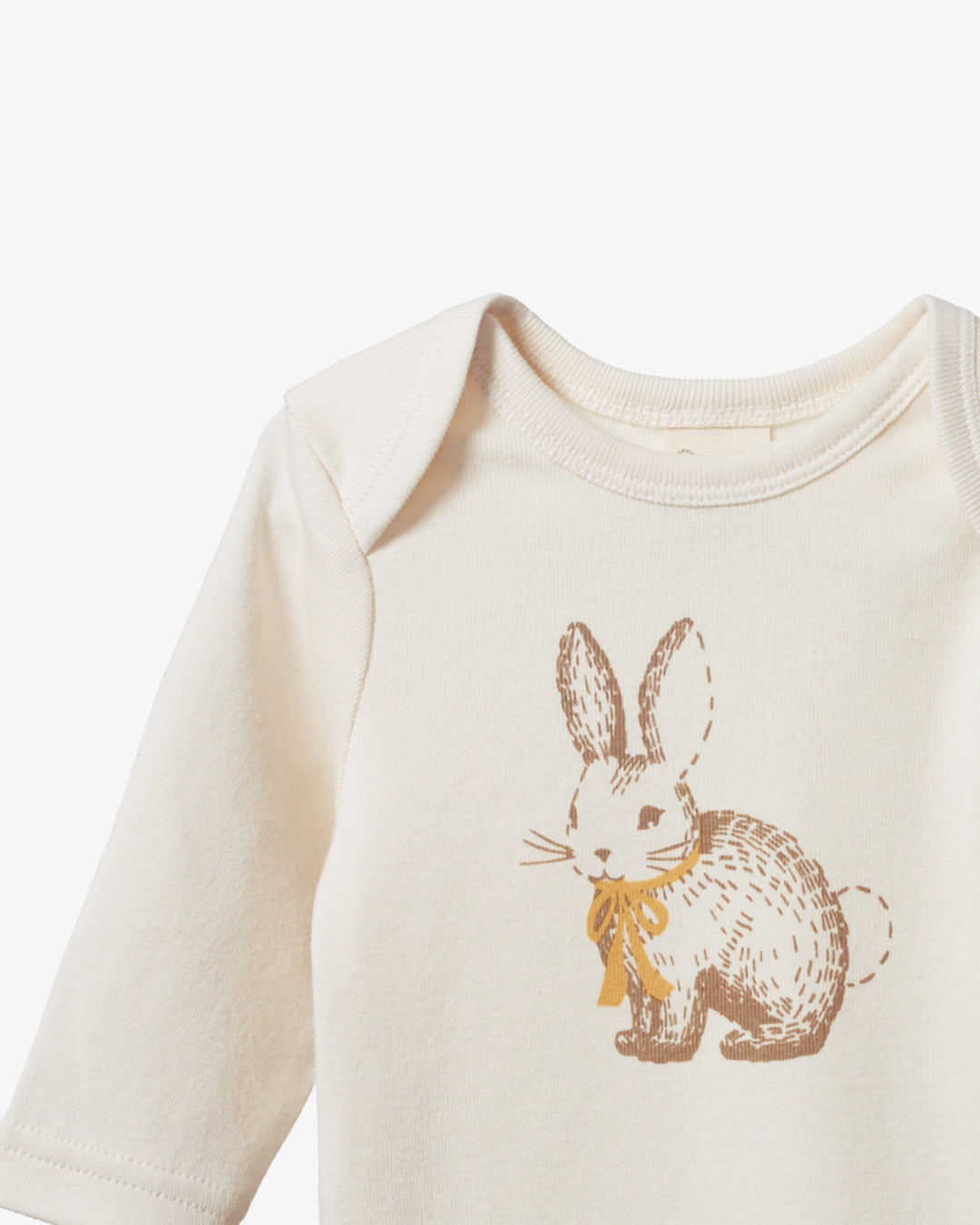 Nature Baby Tee Rabbity Natural Print