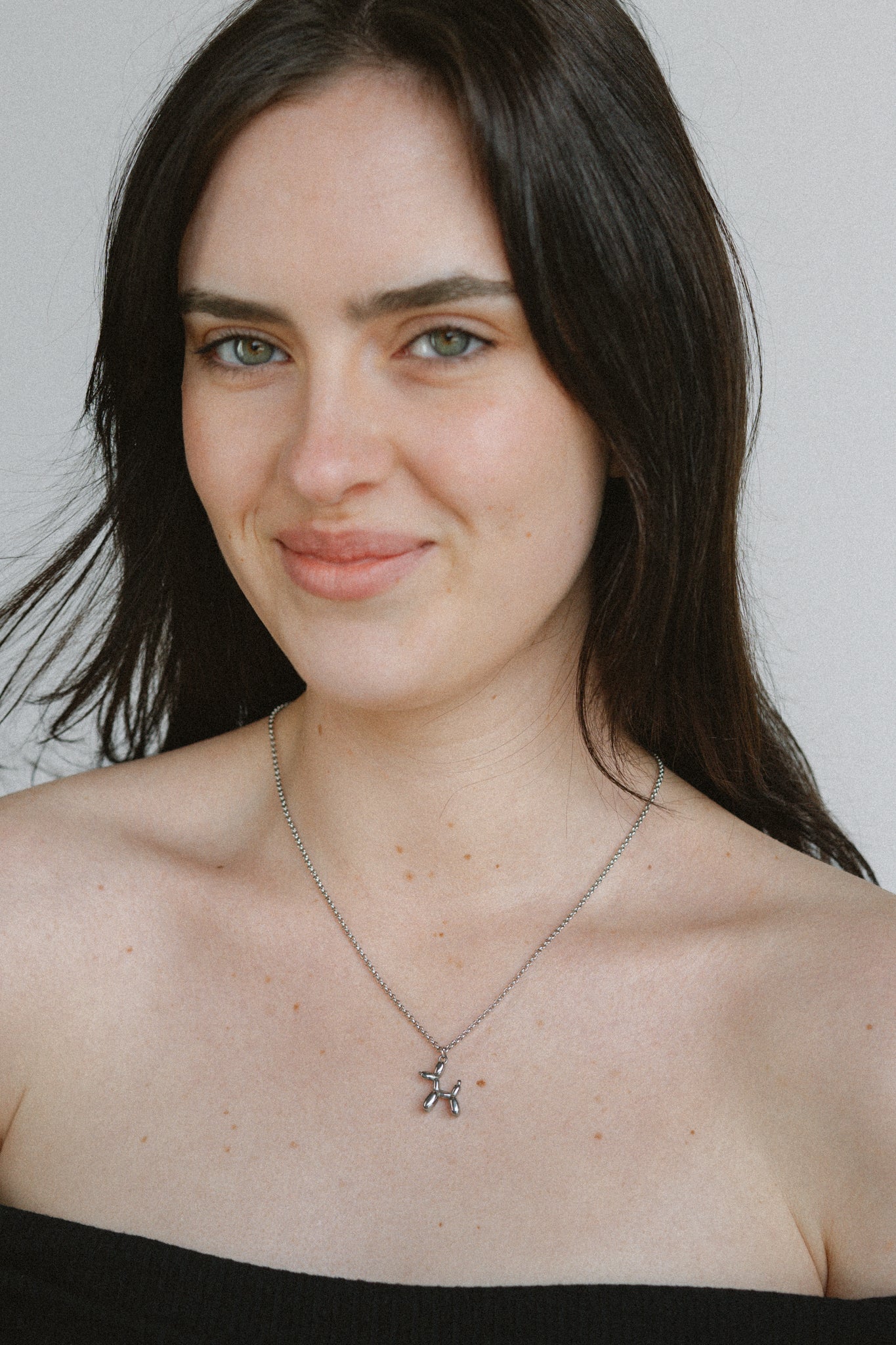 Castel & Co Balloon Dog Necklace Silver