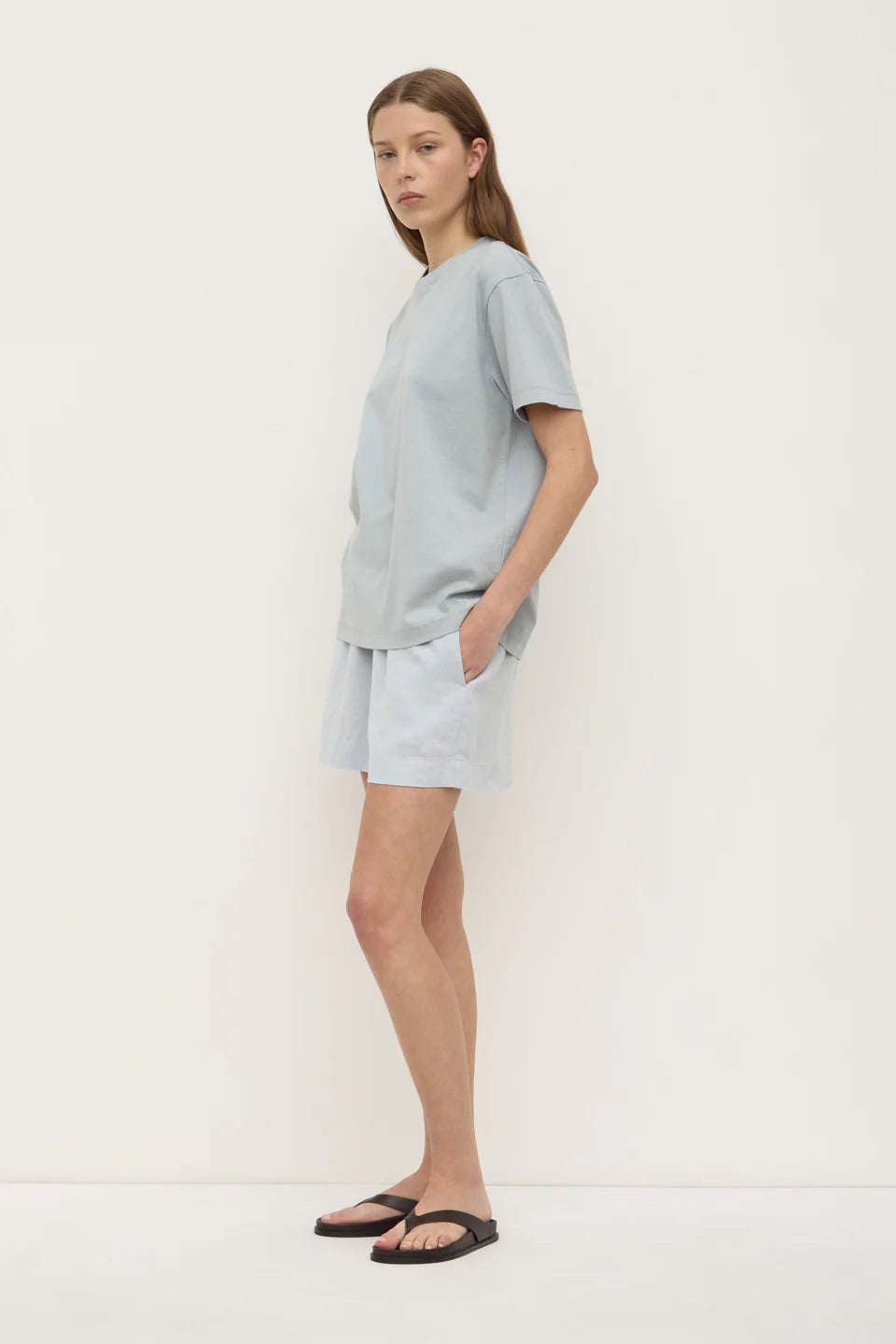 Assembly Label Womens Organic Base Tee Cloud