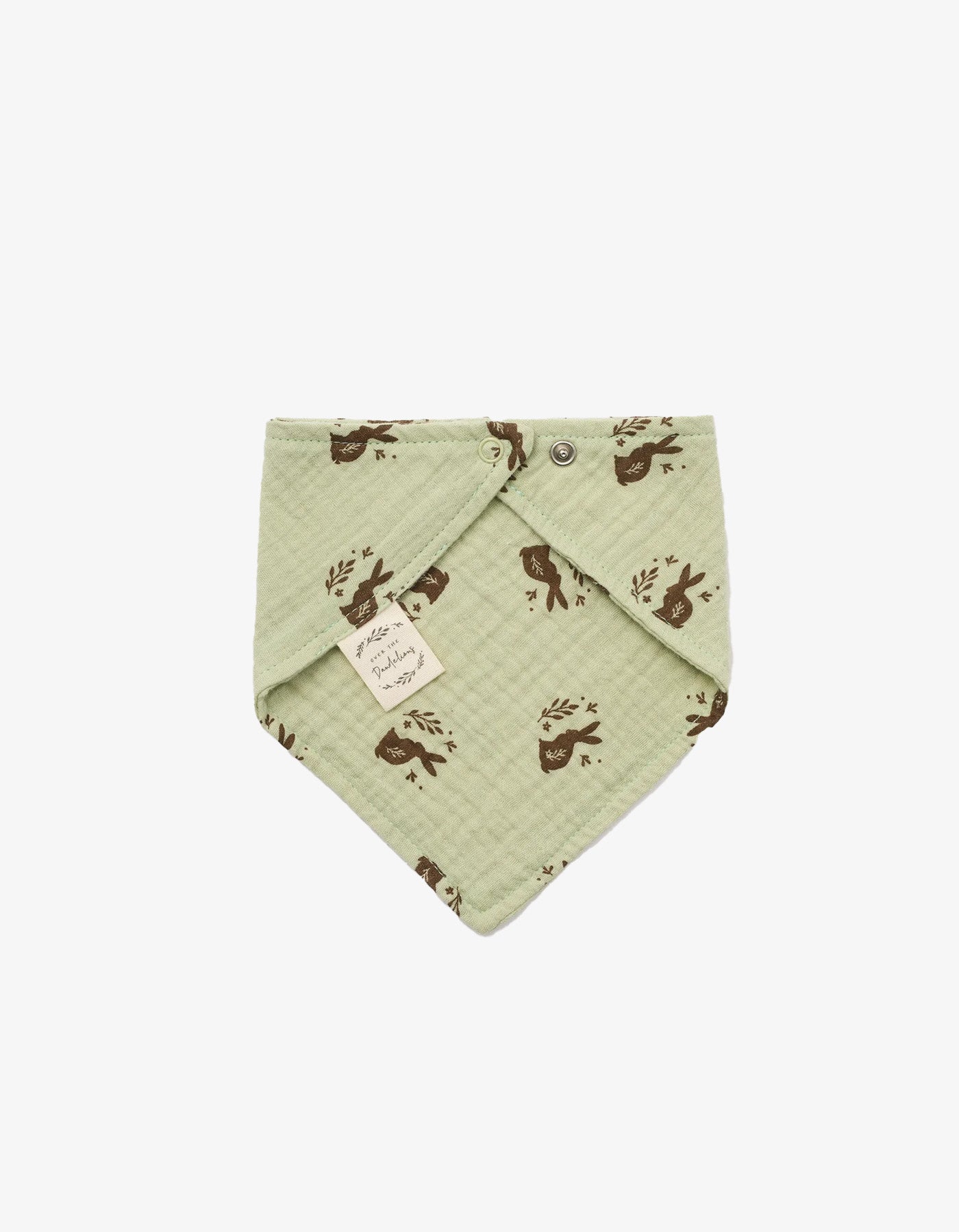 Over The Dandelions Organic Muslin Bib Meadow