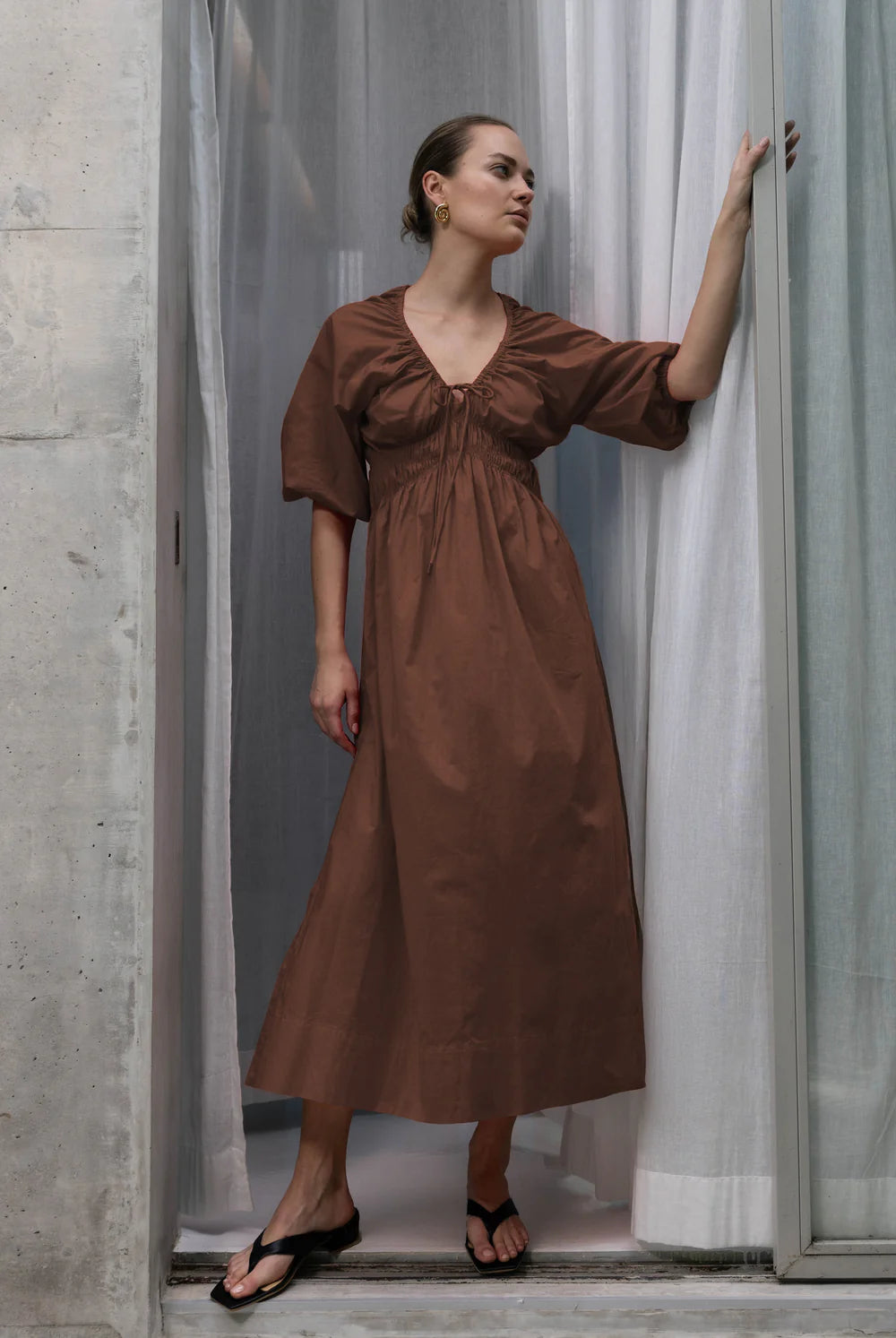 Blak Agnes Dress Brandy Brown