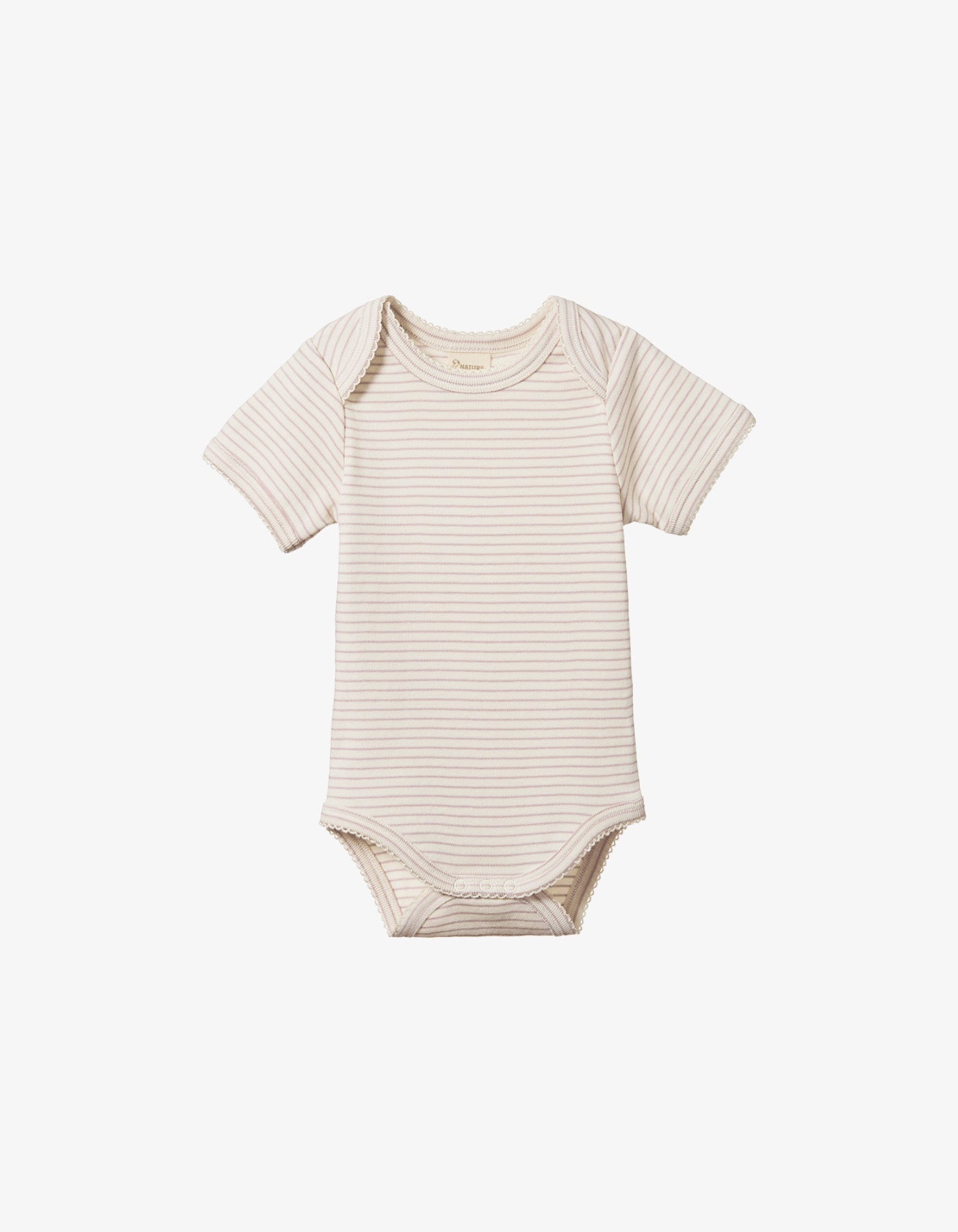 Nature Baby S/S Bodysuit Lilac/Pinstripe