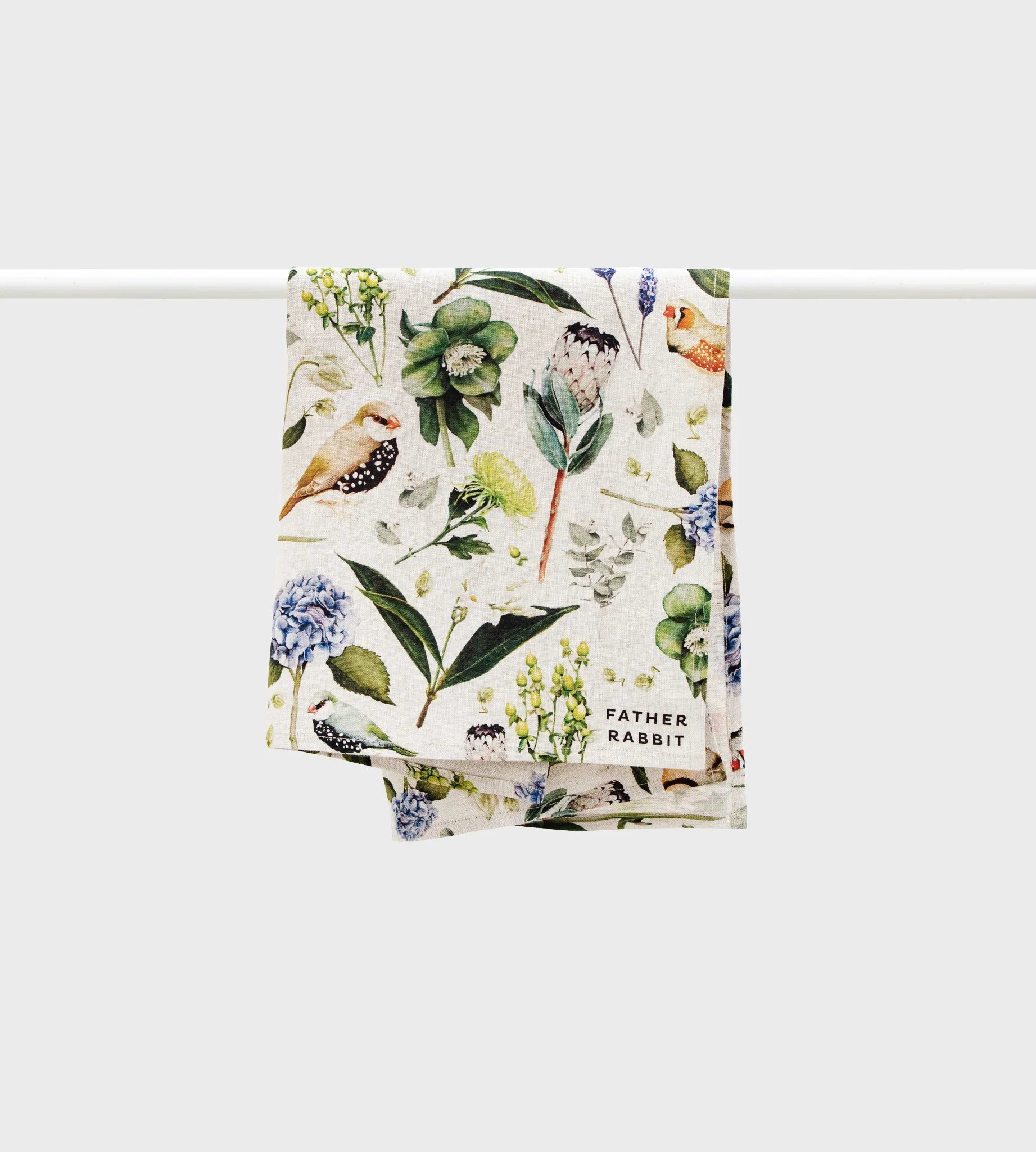 Father Rabbit Tea Towel Botanica Natural