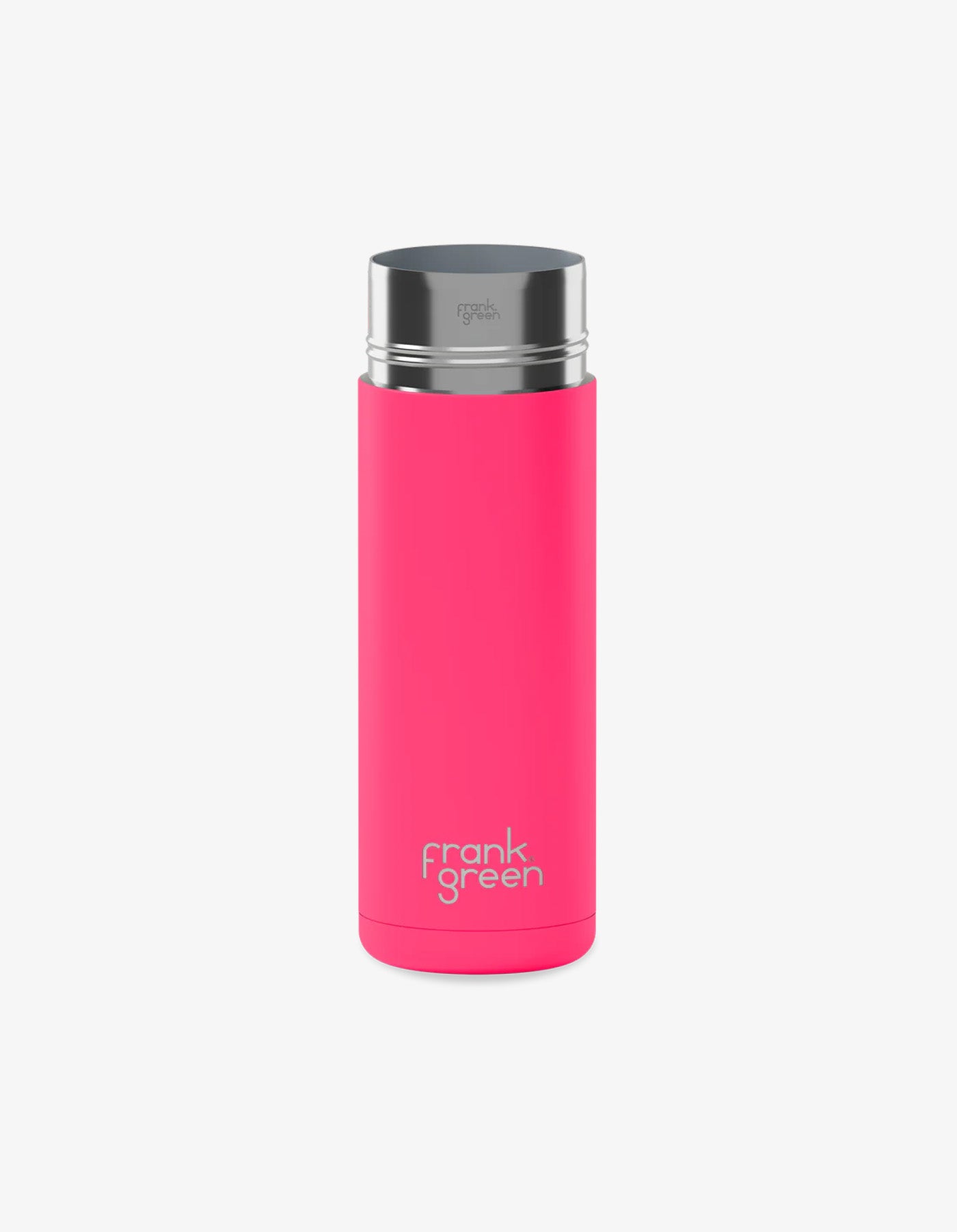 Frank Green 20 oz Stainless Steel Ceramic Reusable Bottle with Straw Neon Pink