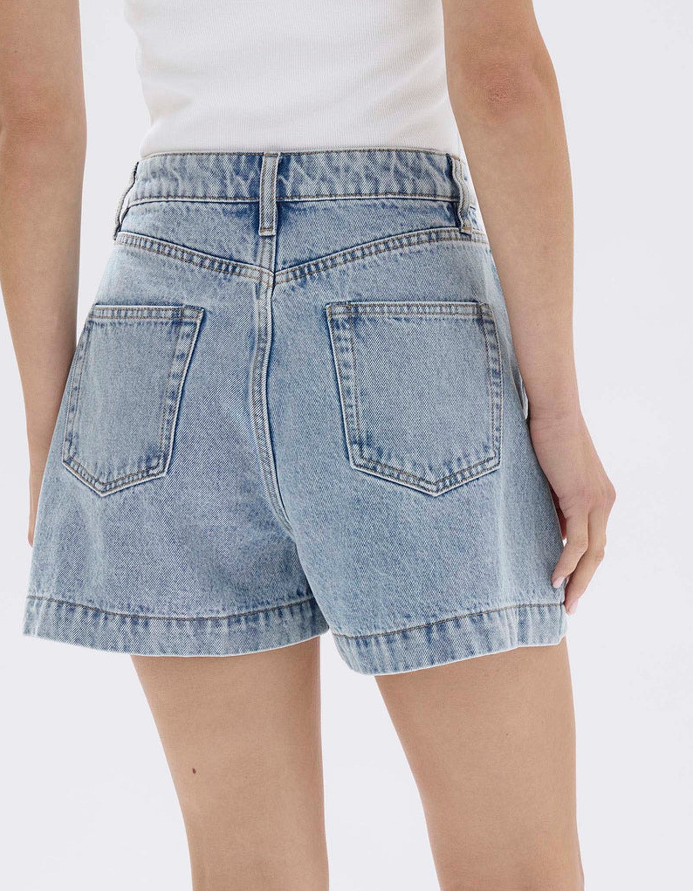 Assembly Label Boxy Denim Short - Light Stone