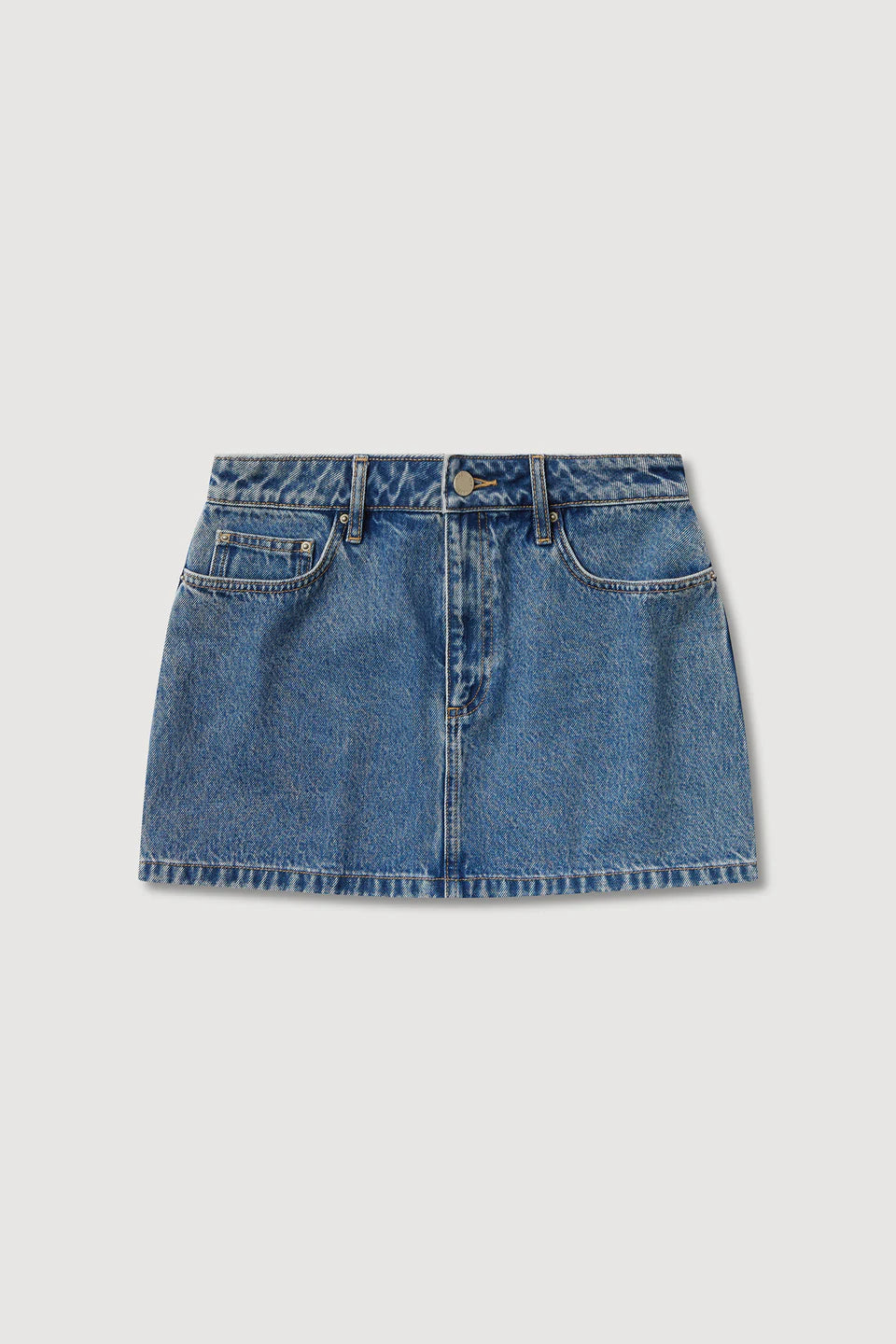 Assembly Label Callista Denim Mini Skirt Dark Stone
