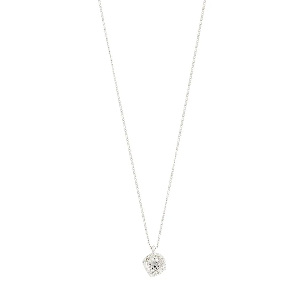 Pilgrim Callum Recycled Necklace Silver Crystal