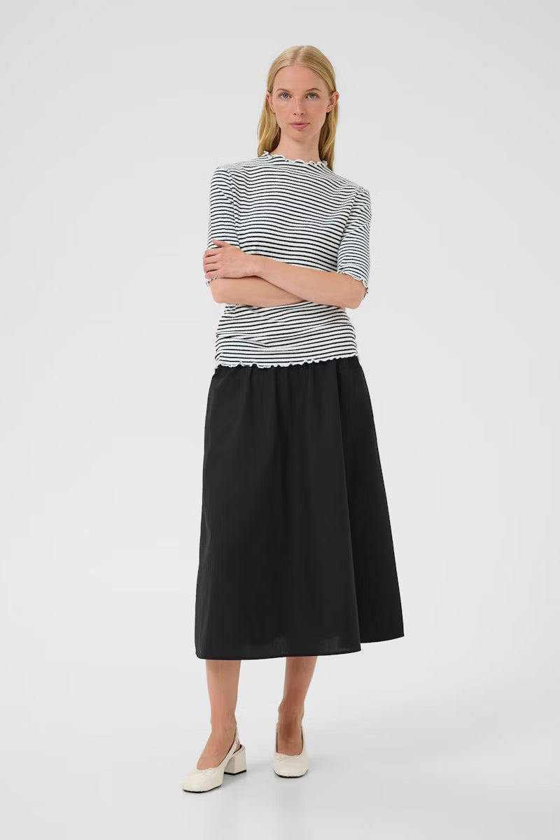 Karen By Simonsen CandaceKB Stripe SS Tee Egret/Night Sky