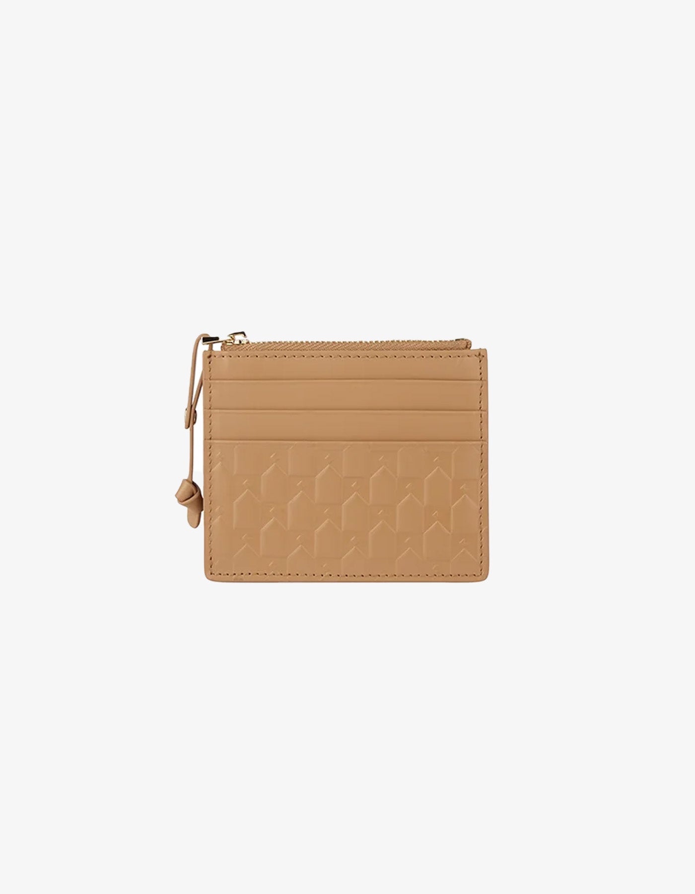 Karen Walker Monogram Zip Cardholder Camel