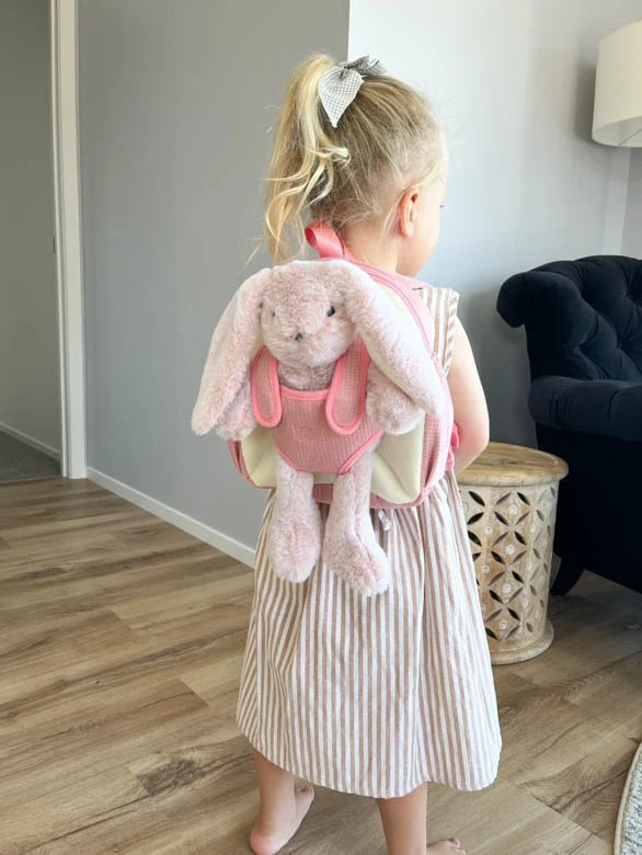 Chai Baby Pink Bunny Kids Backpack | Toddler Backpack