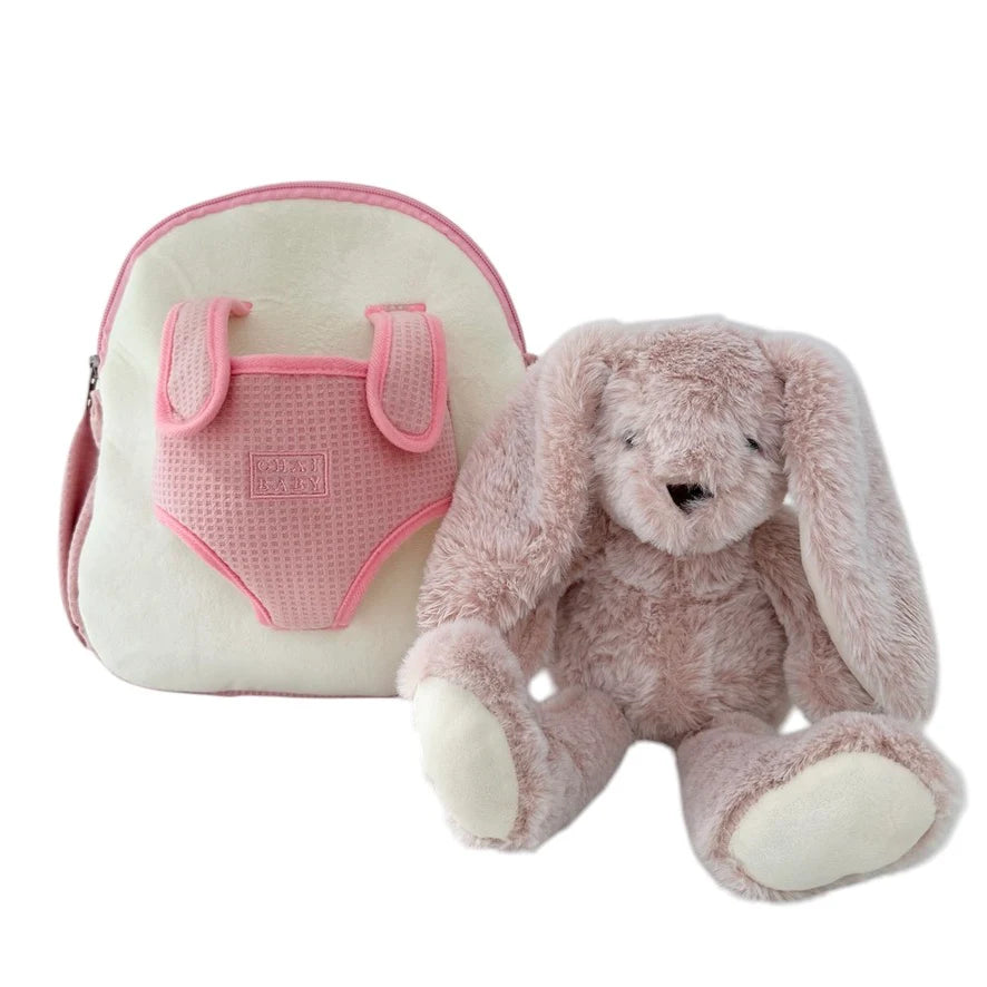 Chai Baby Pink Bunny Kids Backpack | Toddler Backpack