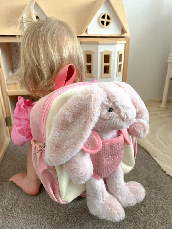 Chai Baby Pink Bunny Kids Backpack | Toddler Backpack