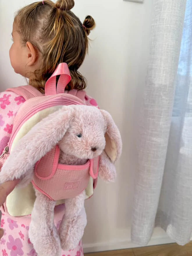 Chai Baby Pink Bunny Kids Backpack | Toddler Backpack