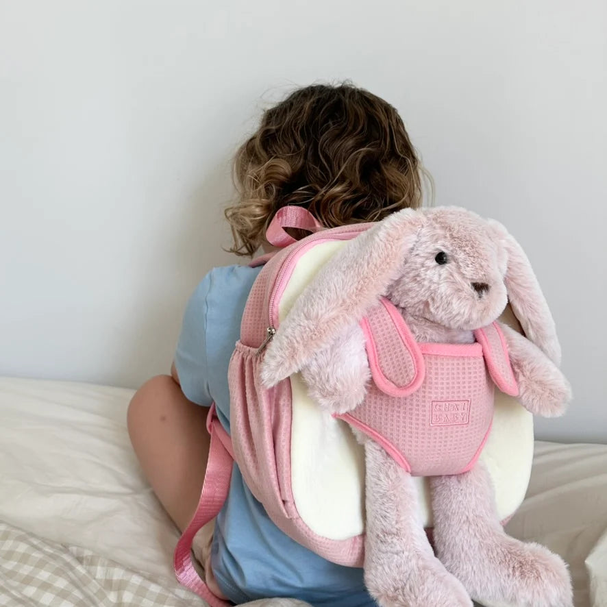 Chai Baby Pink Bunny Kids Backpack | Toddler Backpack
