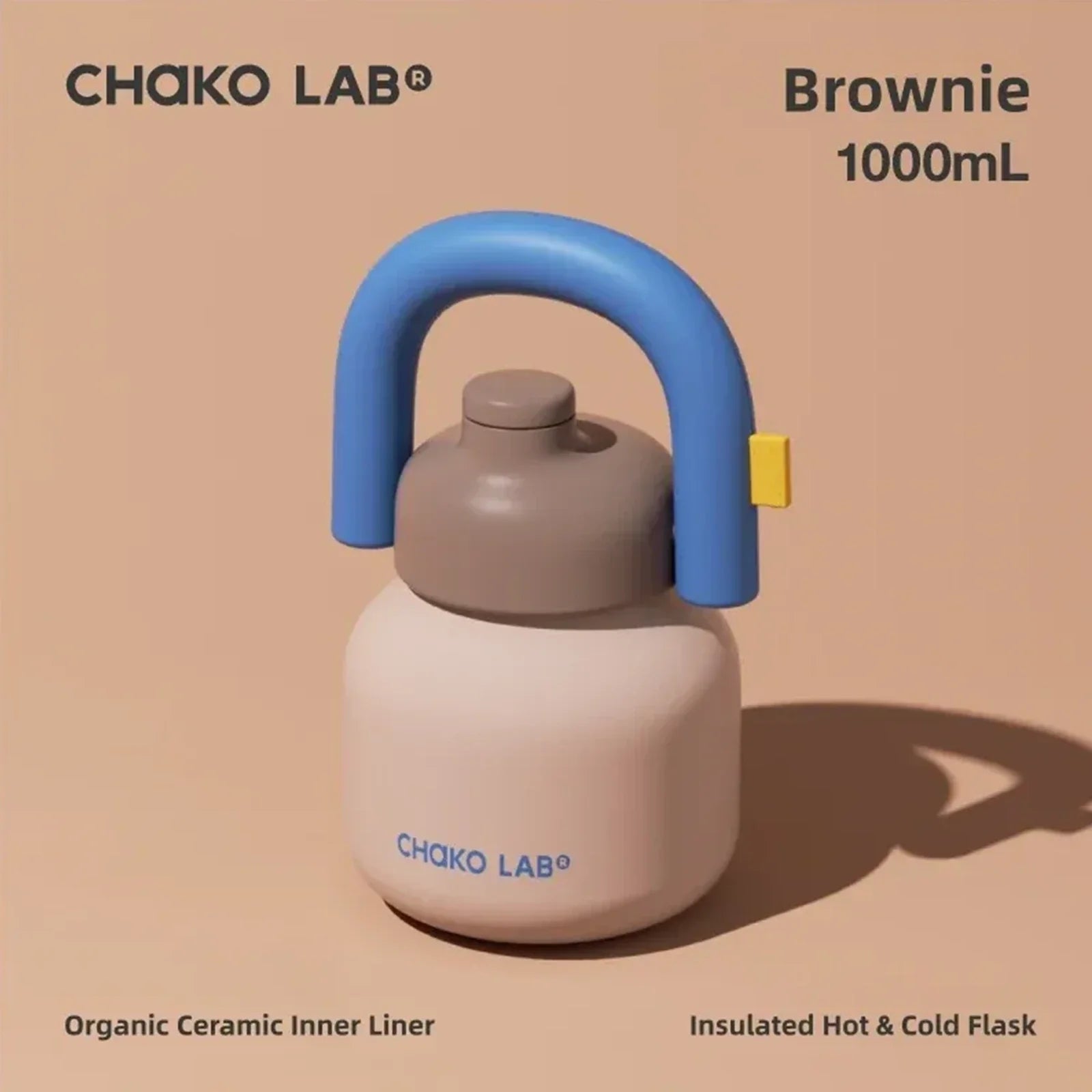 Chako Lab Linlin Kettle Water Bottle - Ceramic Coating - Brownie
