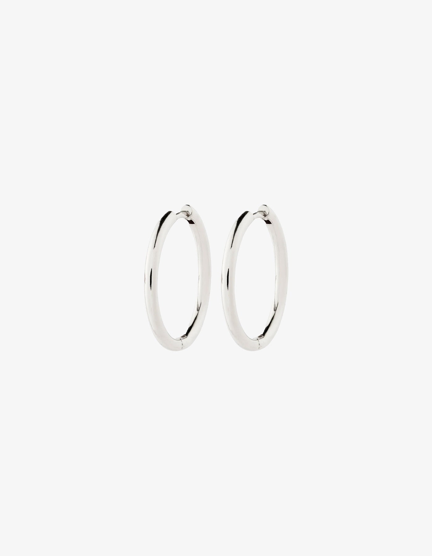 Pilgrim Charm Big Hoop Earrings - Silver Plated