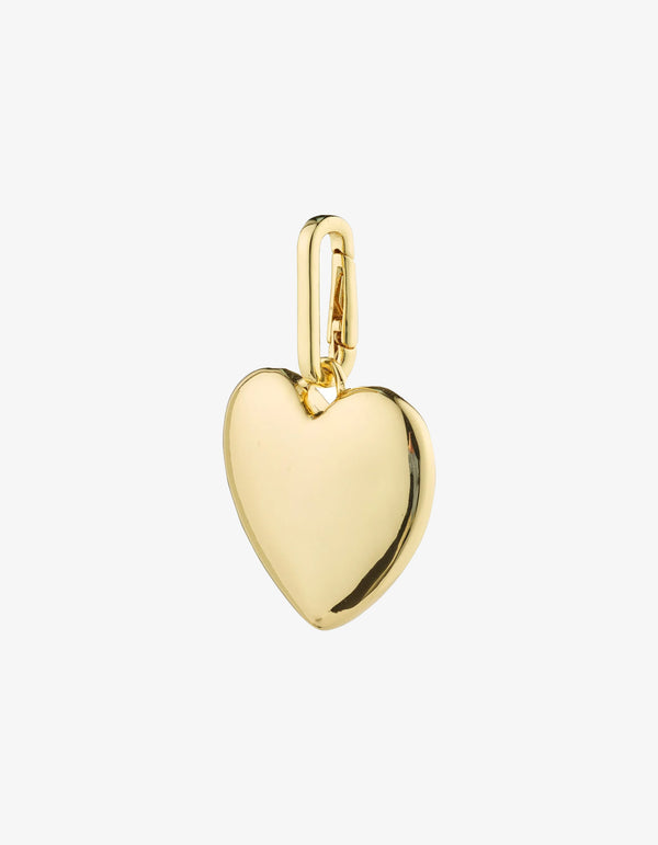 Pilgrim Recycled Maxi Heart Pendant Gold Plated