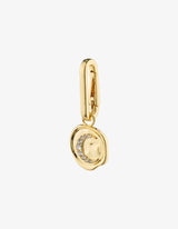 Pilgrim Charm Recycled Moon Pendant Gold Plated