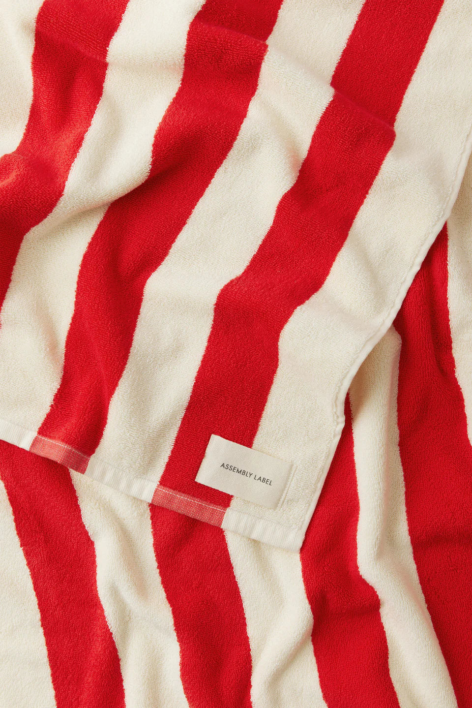 Assembly Label Signature Stripe Beach Towel Chilli/Cream