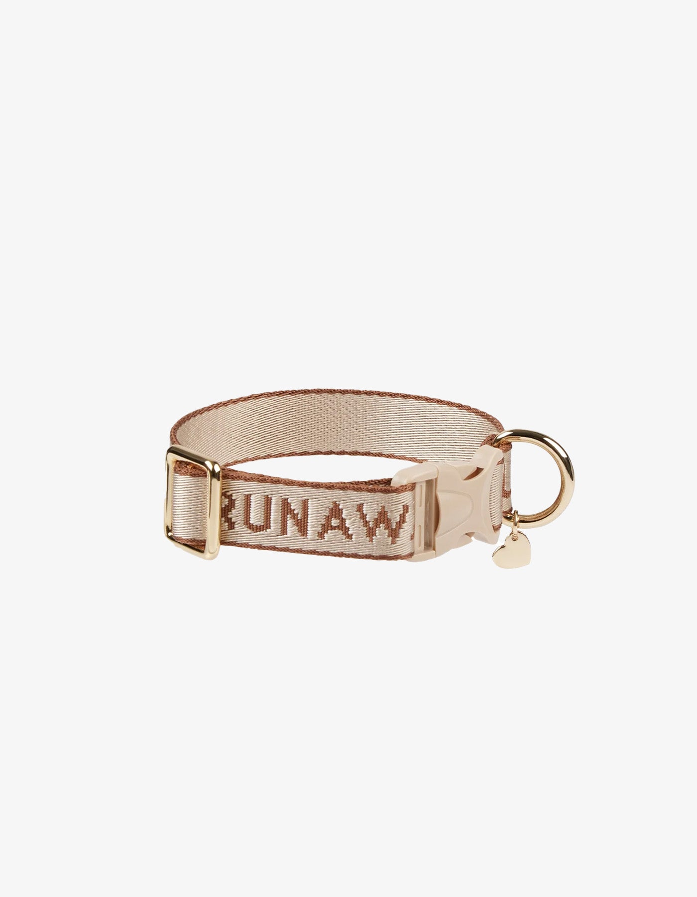 Karen Walker Runaway Woven Dog Collar Macadamia/Chestnut