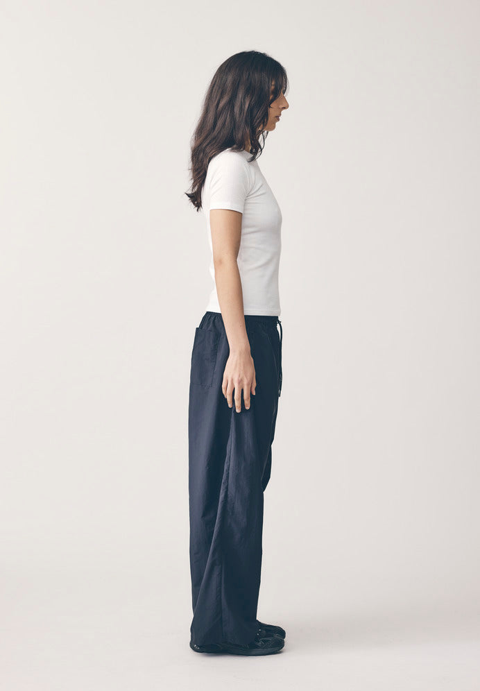 Commoners Womens White Base Rib SS