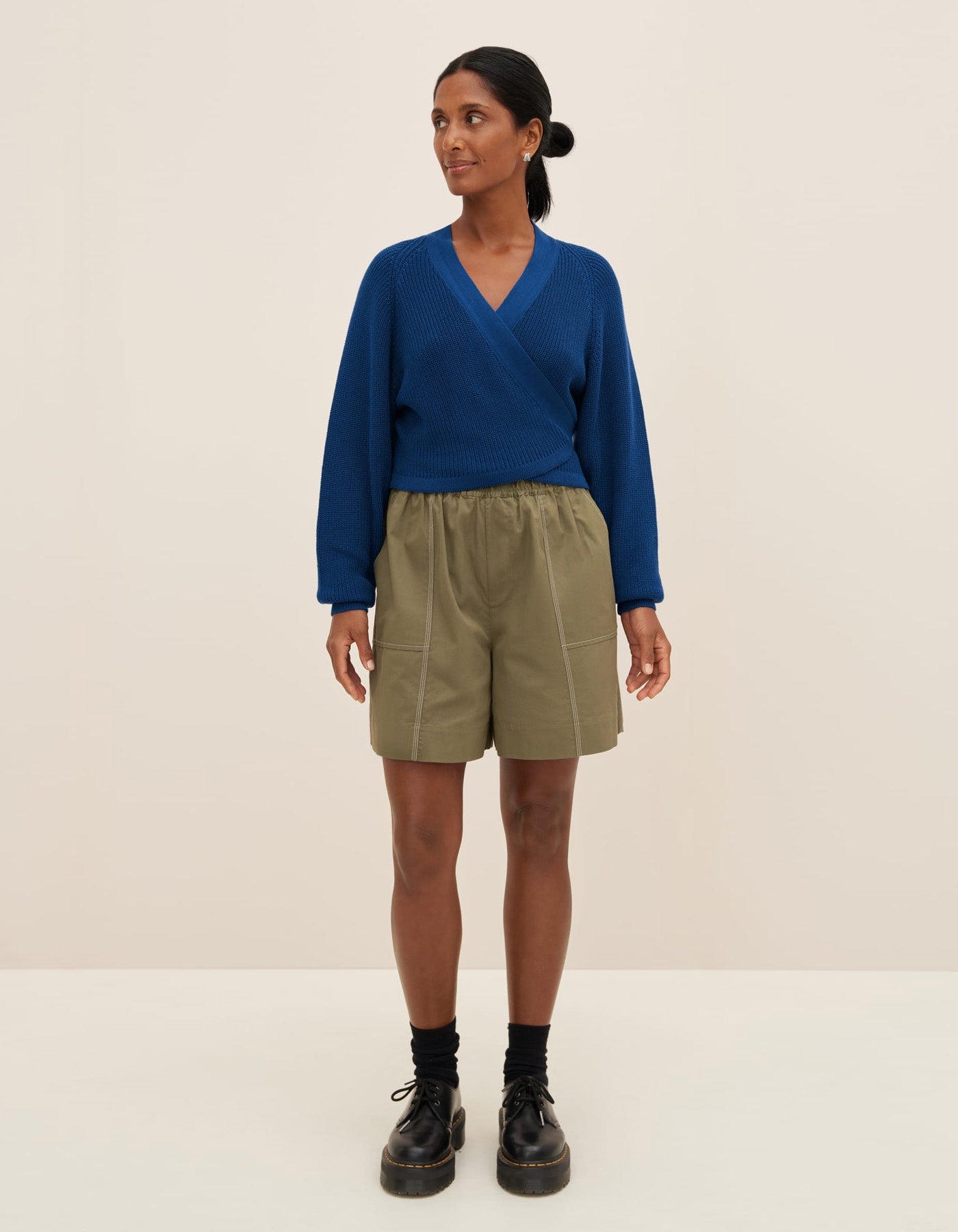 Kowtow Composure Cardigan Primary Blue