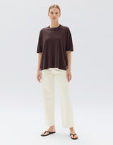 Assembly Label Cotton Cashmere Relaxed Tee Chestnut