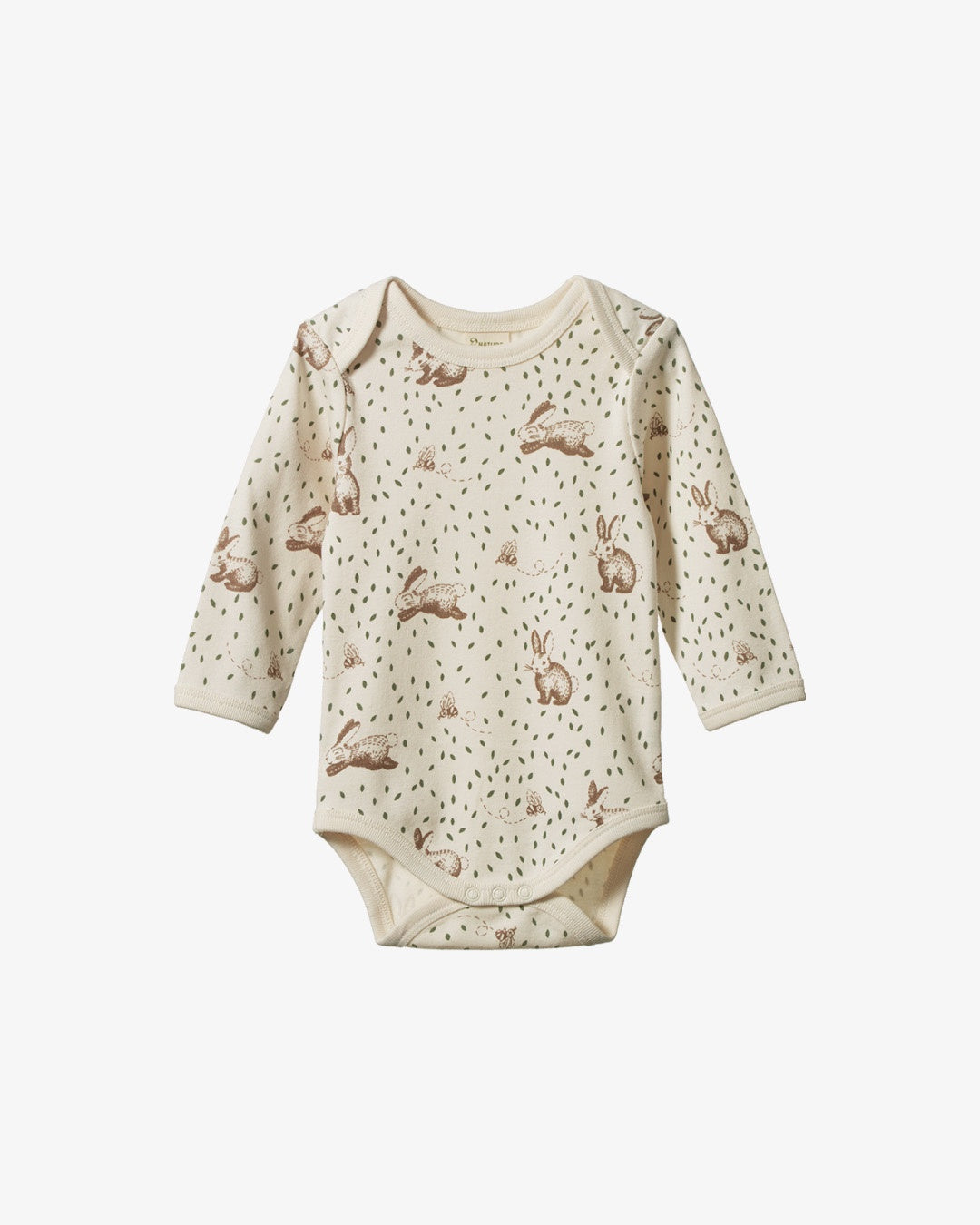 Nature Baby Long Sleeve Bodysuit Rabbity Print